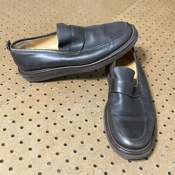 Giorgio Armani Penny Loafer Shoes Vibram Italy Brown Size US 11.5 / EU 44.5 Men
